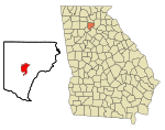 Forsyth County Georgia Incorporated and Unincorporated areas Cumming Highlighted